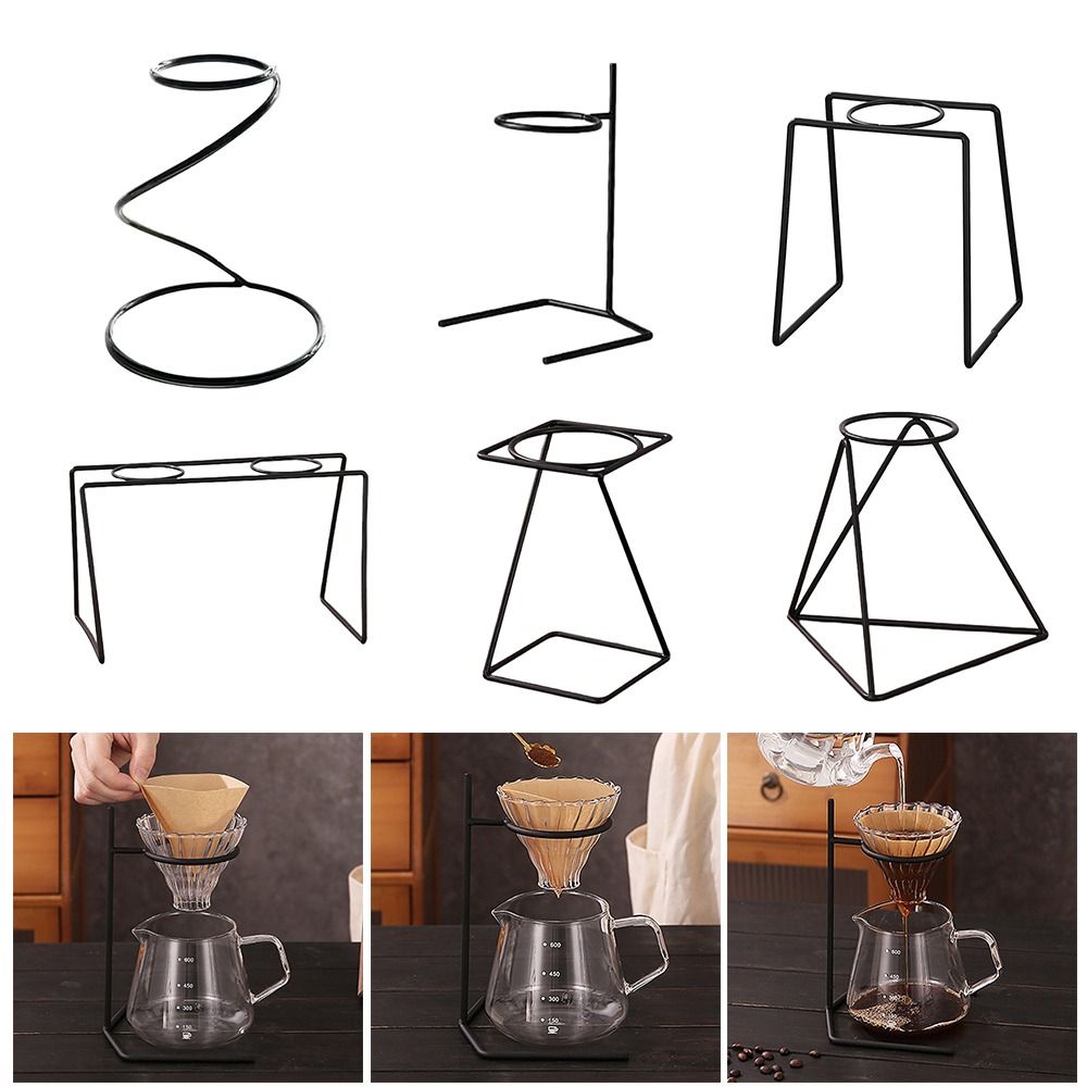 Coffee Tea Stand - Zwarte Koffiefilter Bekerhouder Ijzeren Koffiebenodigdheden Koffiedruppelaar