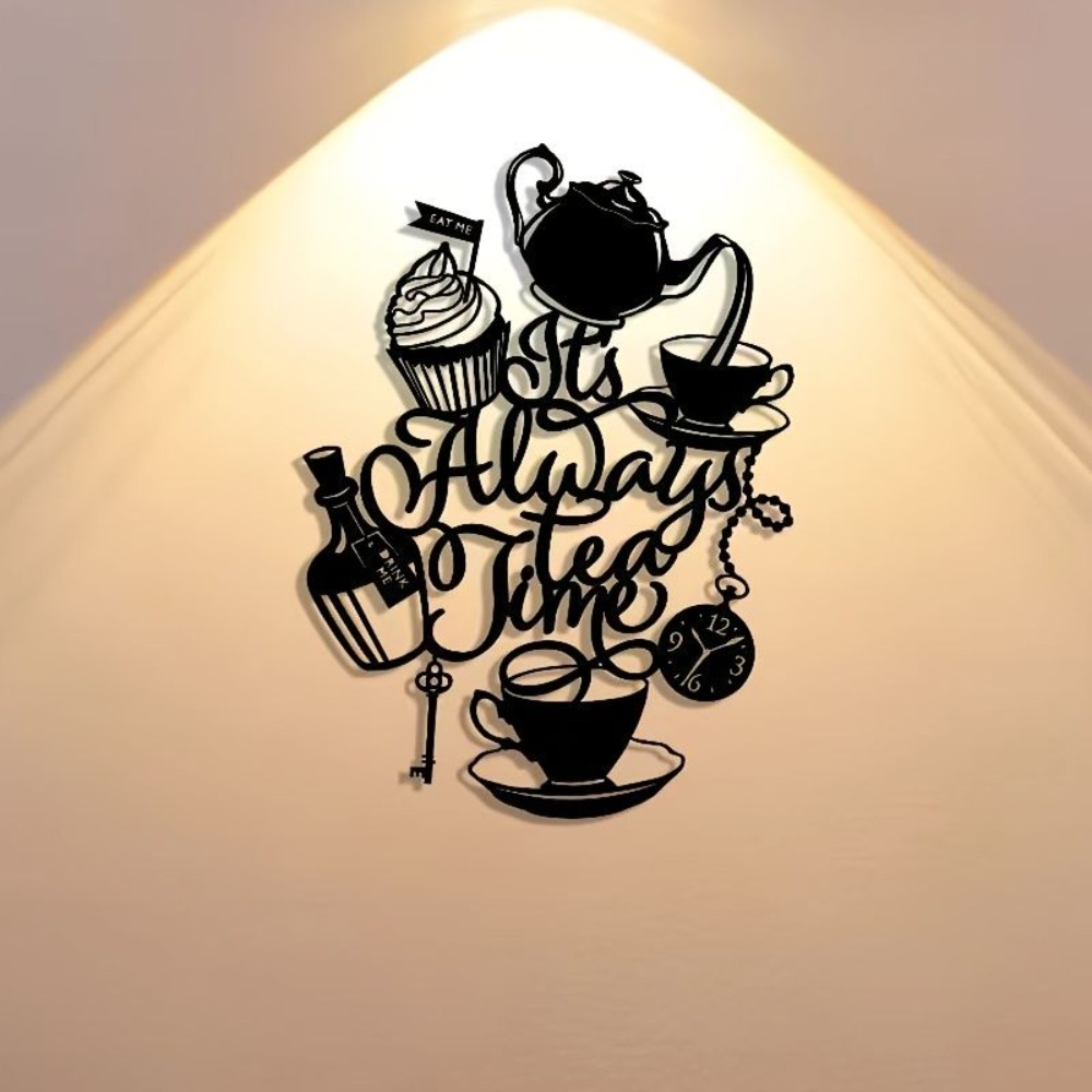 Coffee Tea Home - Lumiho Metalen Wanddecoratie Koffie Thee Vintage