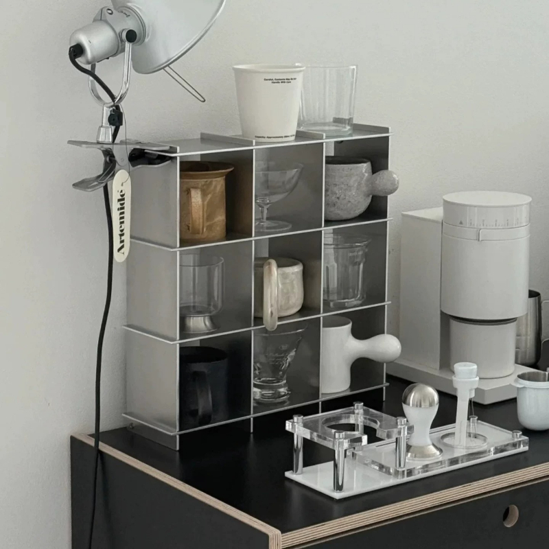 Coffee Tea Stand - Minimalistische aluminiumlegering aanrechtblad mokkenrek multi-laagse bekerhouder