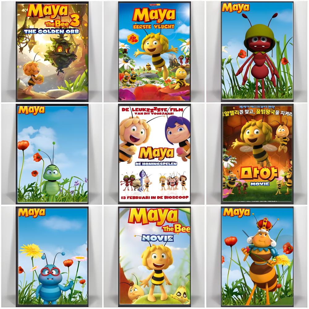 Maya Coffee & Tea Ulasan - Cartoon M-Mayas the Bees Poster zelfklevende