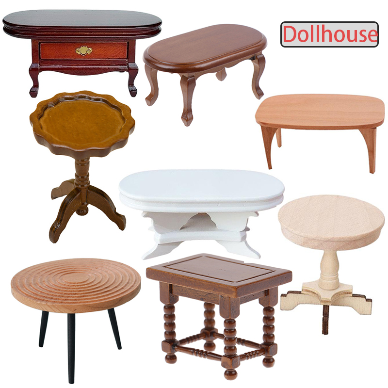 Coffee Tea Home - 1:12 poppenhuis miniatuur ronde tafel theetafel