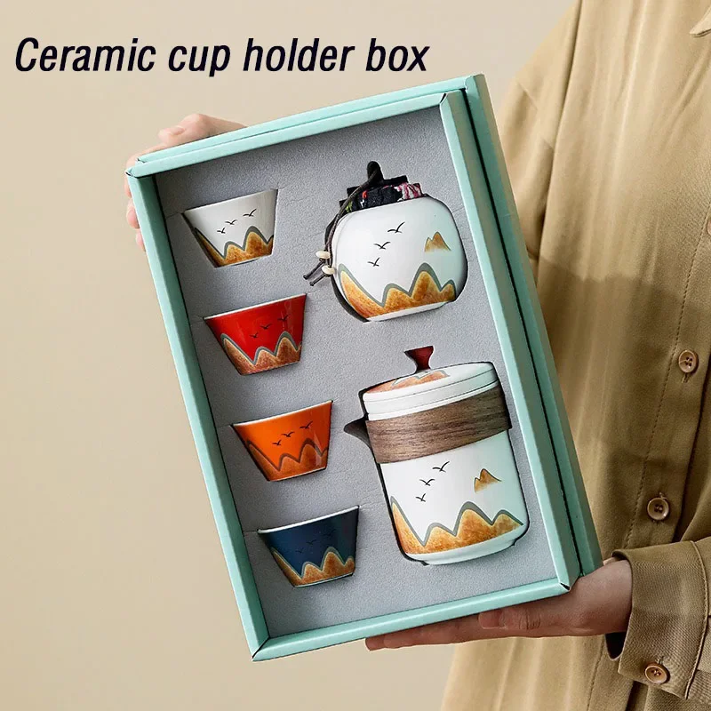 Coffee Tea In Chinese - Geschenkdoos, Chinese stijl keramische theekop, porseleinen