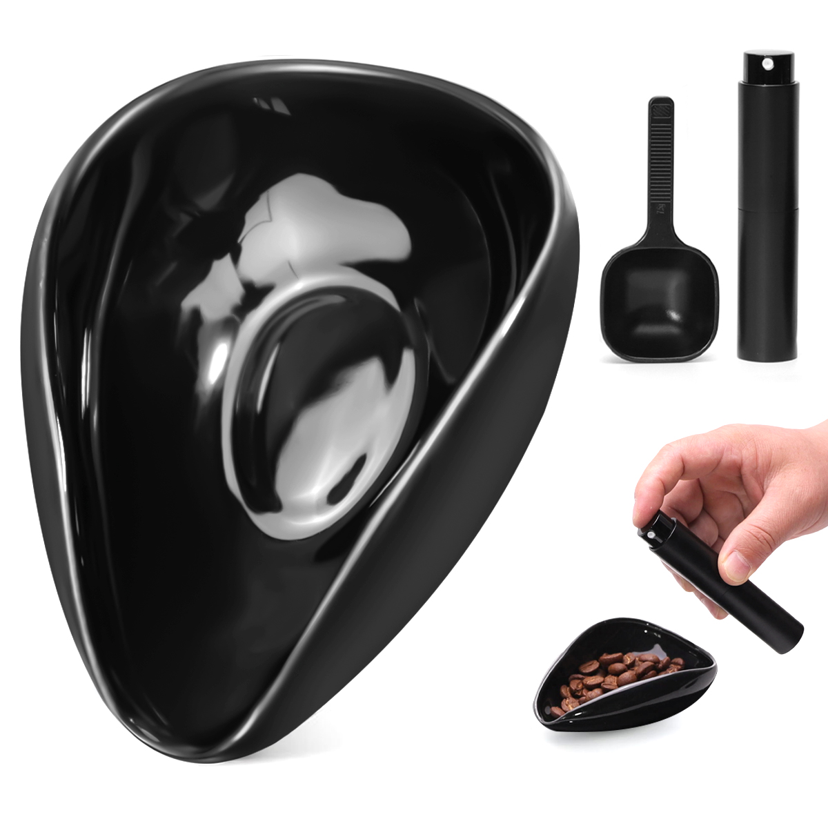 Coffee Tea Essentials - Leeseph Koffiebonen Doseerbeker en Lepelset, Keramische