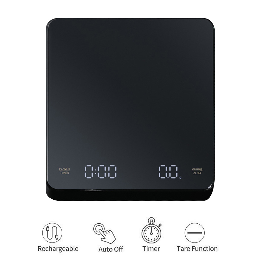 Coffee Bean Scale - Digitale koffieweegschaal met timer LED-scherm Espresso