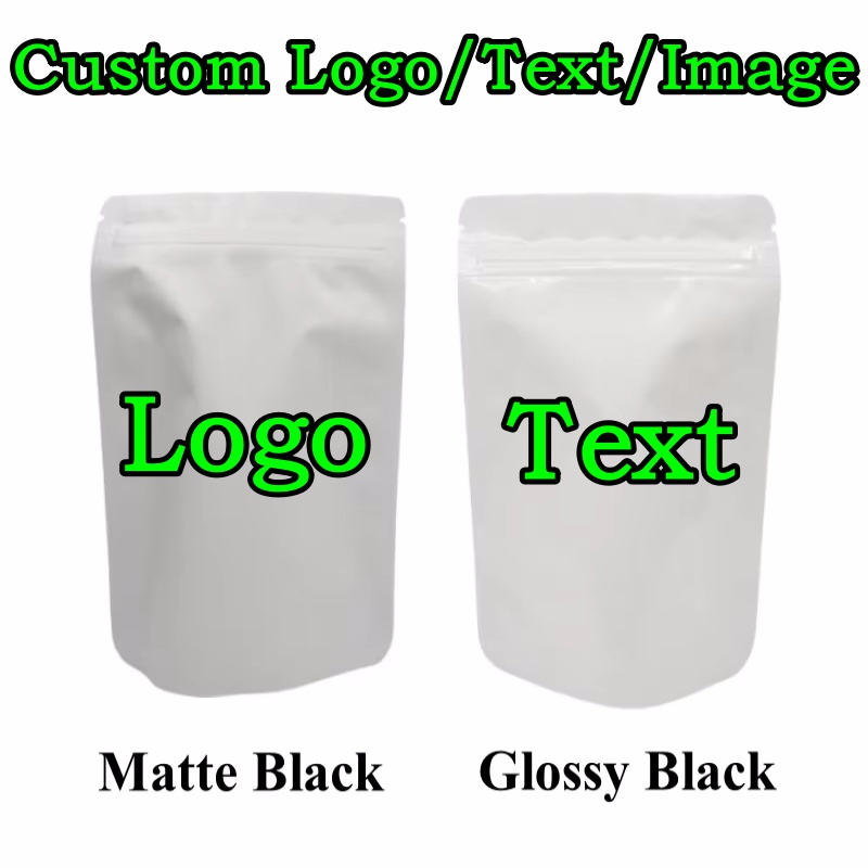 Coffee Tea In Chinese - 100 STKS Stand-up Matte/Glanzend Wit Aluminiumfolie