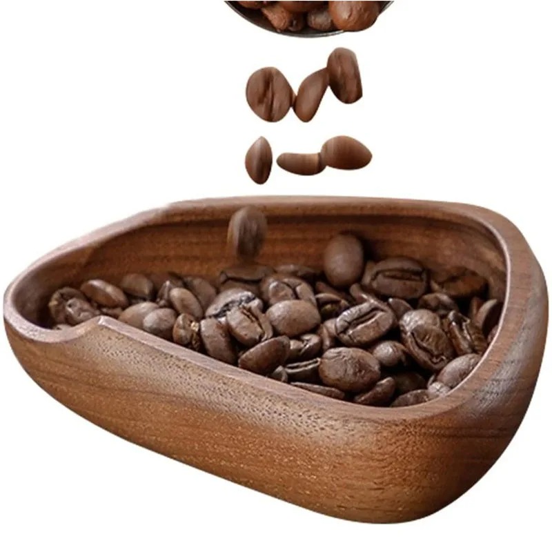 Coffee Tea Stand - Koffiebonen Dosisbakken Massief Houten Walnoot Bonenschep