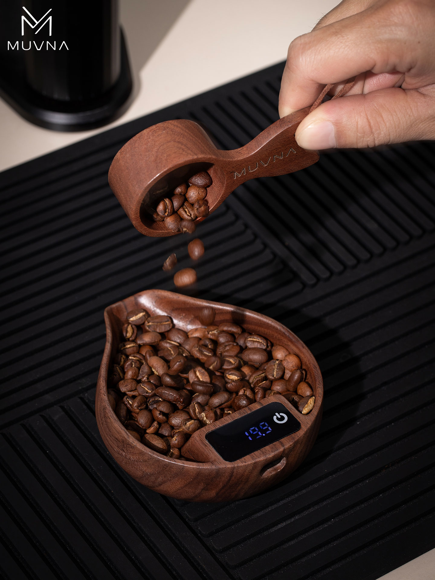 Muvna Houten Koffieweegschaal, - Coffee Bean Scale recensie en prijs