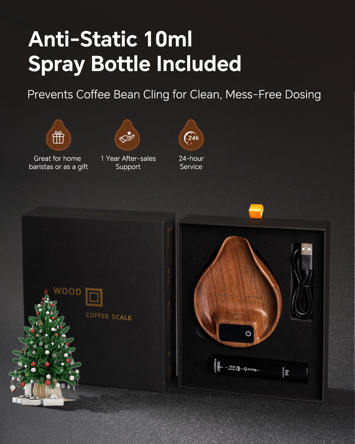 Muvna Houten Koffieweegschaal, - Coffee Bean Scale recensie en prijs