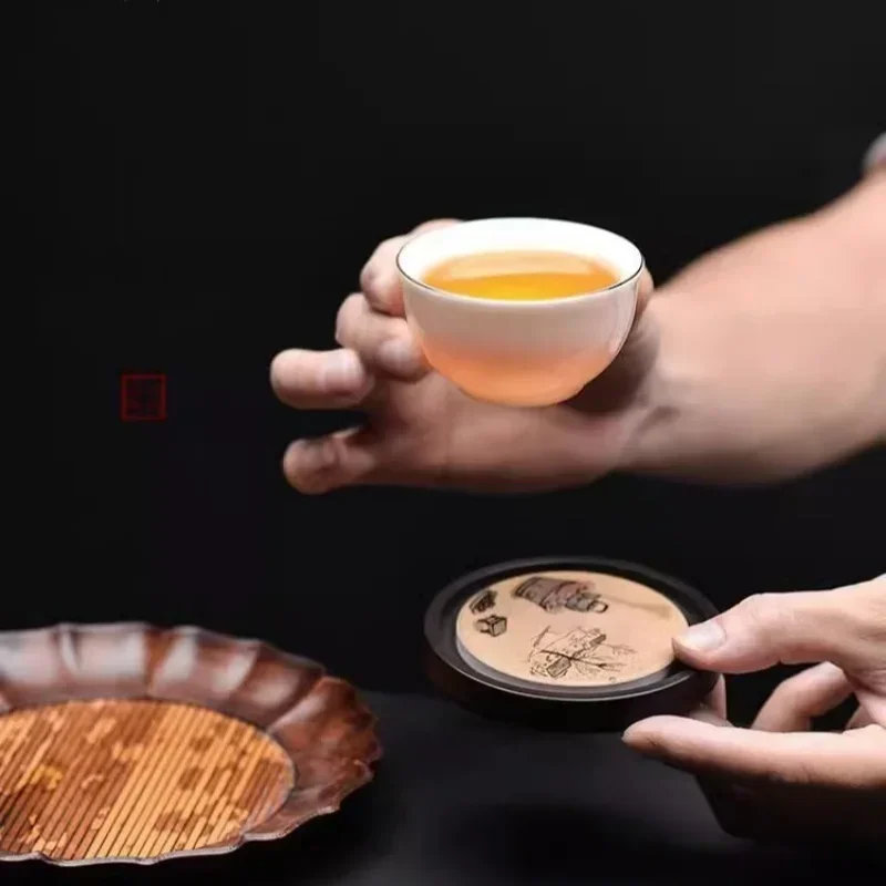 Ronde houten bekermat Hittebes - Coffee Tea In Chinese recensie en prijs