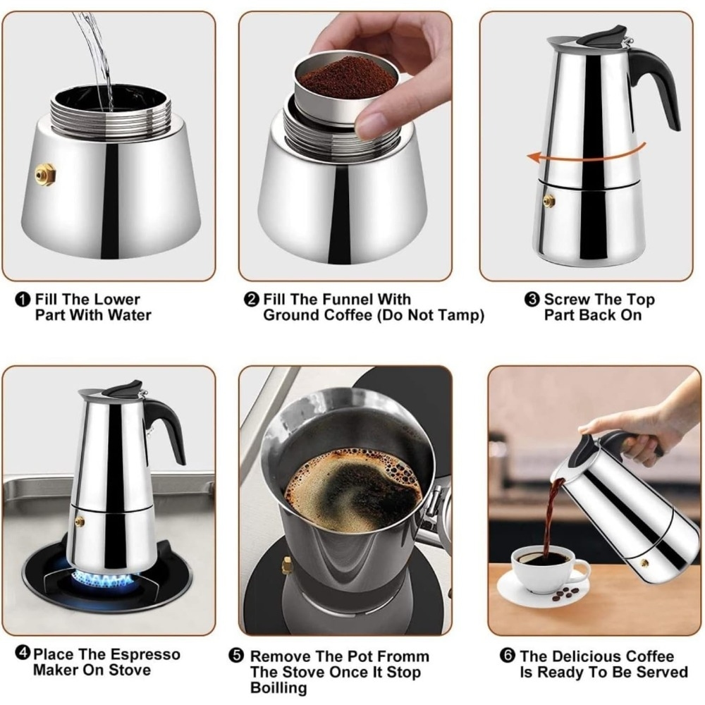 Mokka koffiepotten RVS espress - Coffee Tea Home recensie en prijs