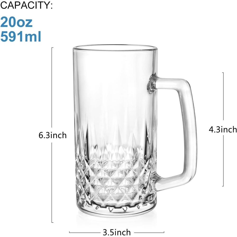 Set van 4 zware glazen mokken  - Mug Tea Coffee recensie en prijs